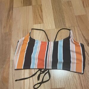 Striped Bikini Top (tie in the back)